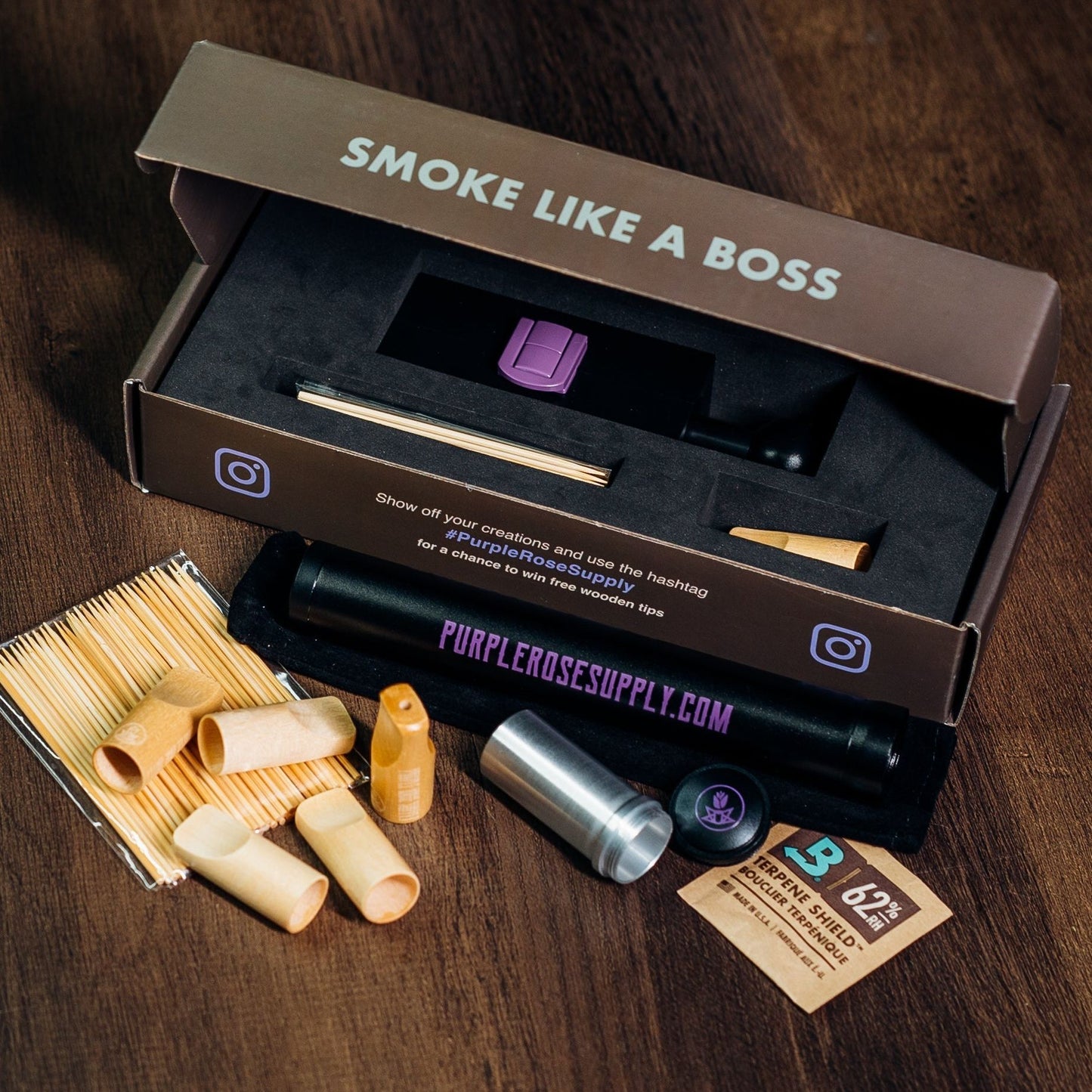 Limited Edition! | Wooden Tips: Napalm x Purple Rose Supply